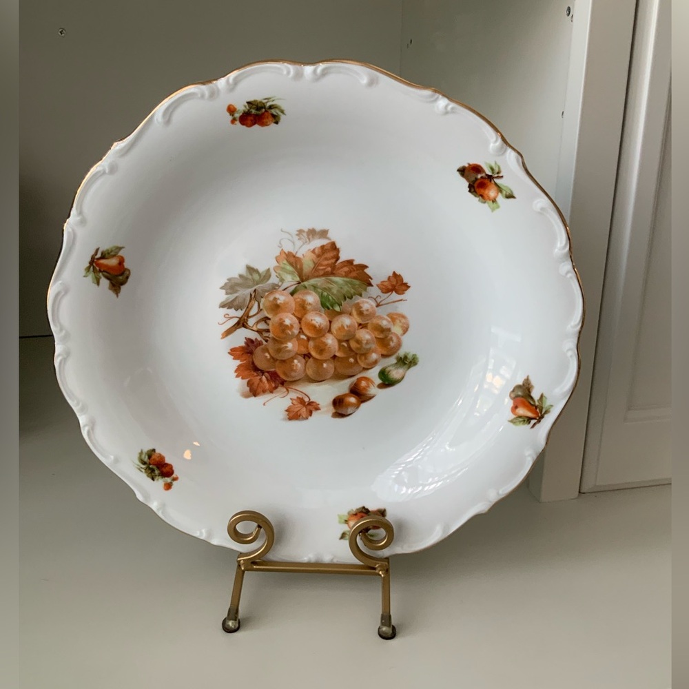 Vintage SCHUMANN ARZBERG BAVARIA 12" Fruit Serving Display Plate Platter Germany